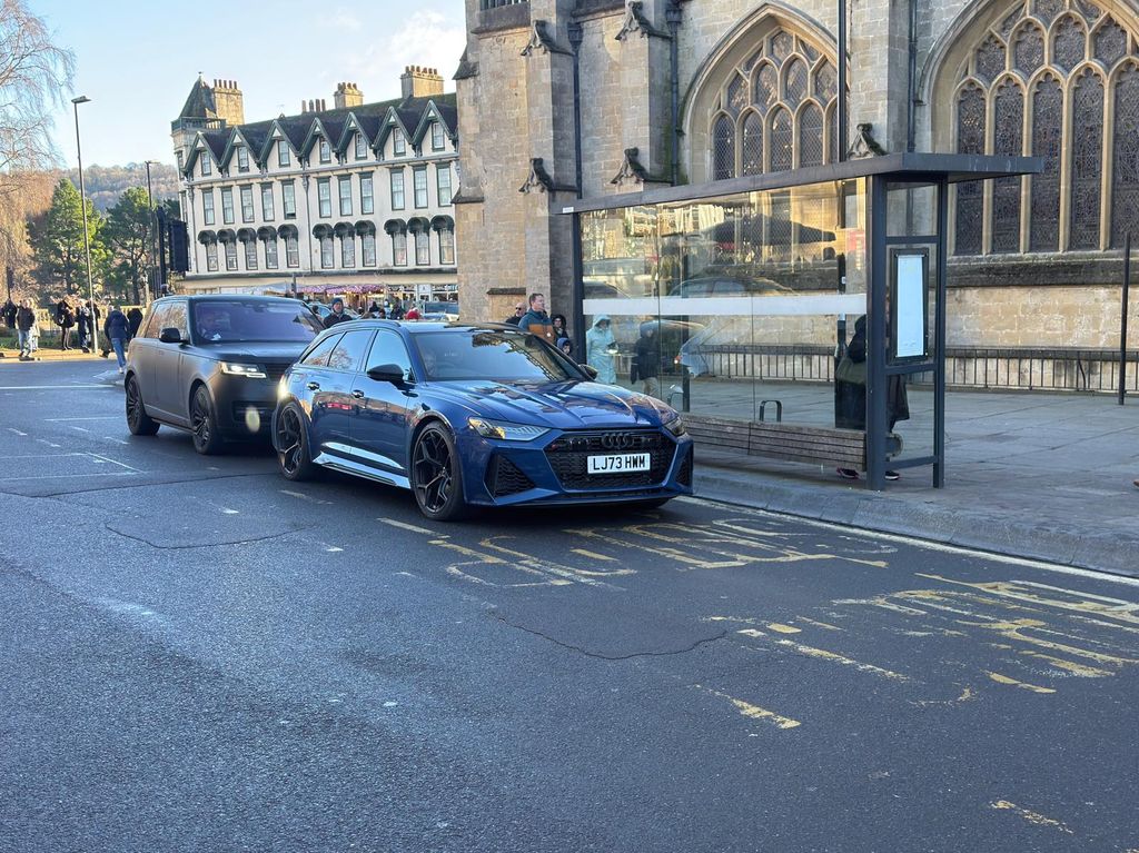 Gordon and Holly Ramsay's cars were parked by a bus stop during the wedding ceremony