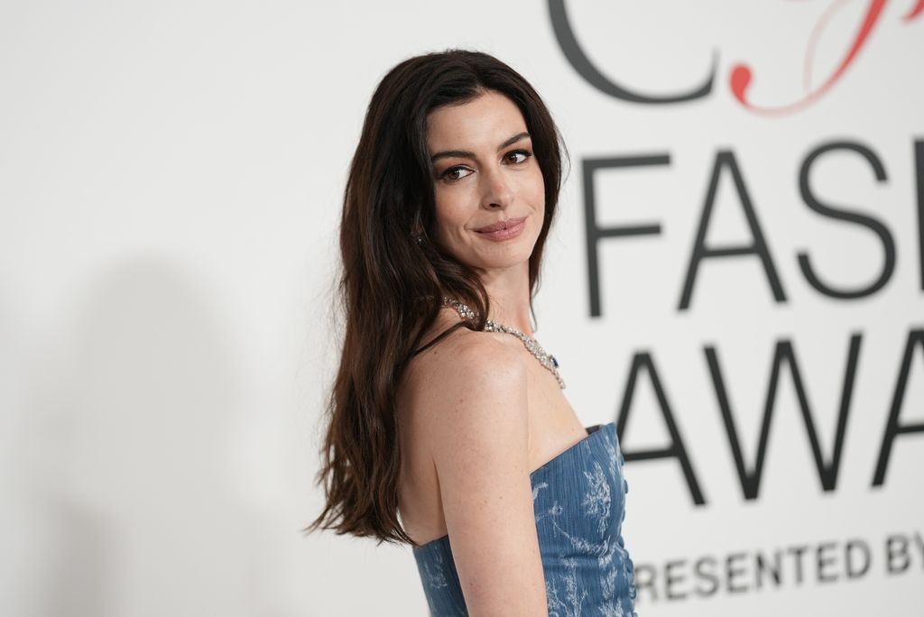 Anne Hathaway at the 2023 CFDA Fashion Awards held at the American Museum of Natural History on November 6, 2023 in New York City. (Photo by John Nacion/Variety via Getty Images)