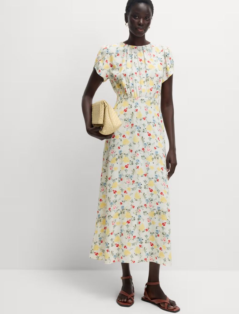 M&S Collection Floral Midaxi Tea Dress