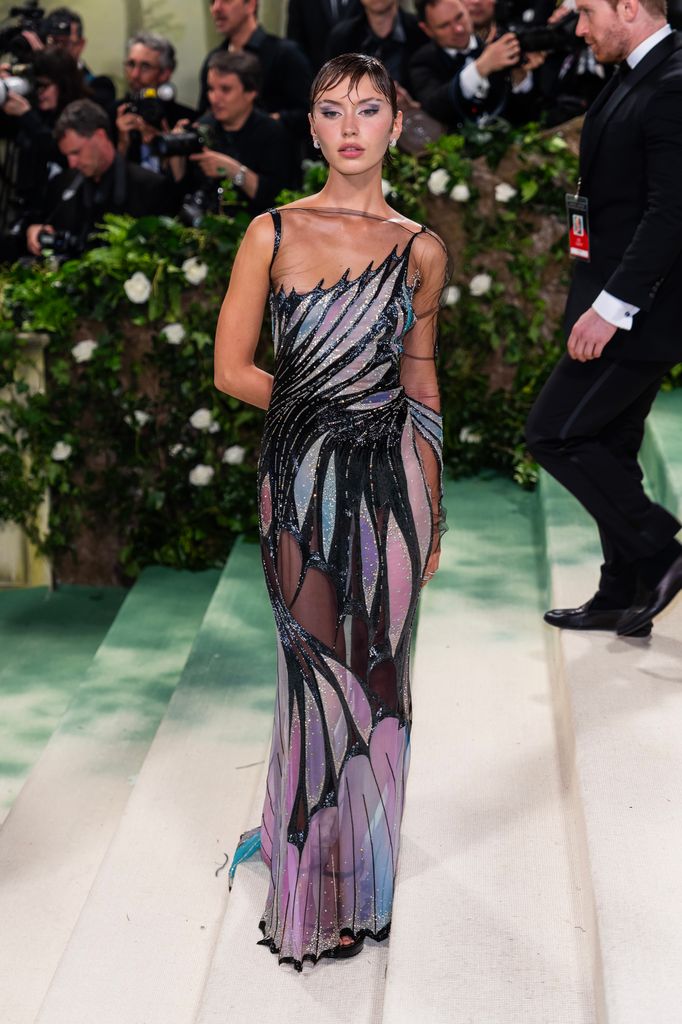 Iris Law attended the 2024 Met Gala celebrating "Sleeping Beauties: Reawakening Fashion" at The Metropolitan Museum of Art