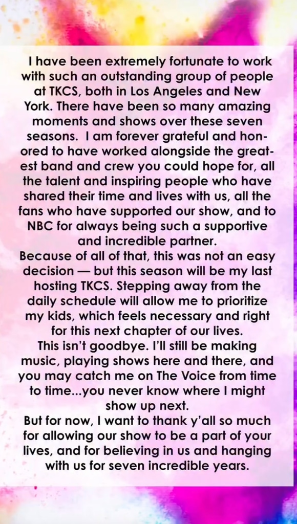 Kelly clarkson show end announcement