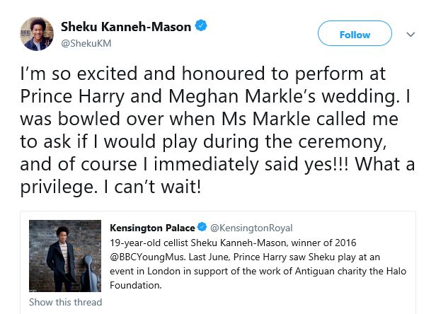 sheku kanneh kason twitter royal wedding