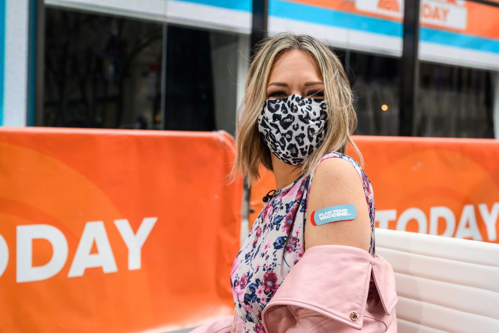 Dylan Dreyer after getting her coronavirus jab live on air in April 2021