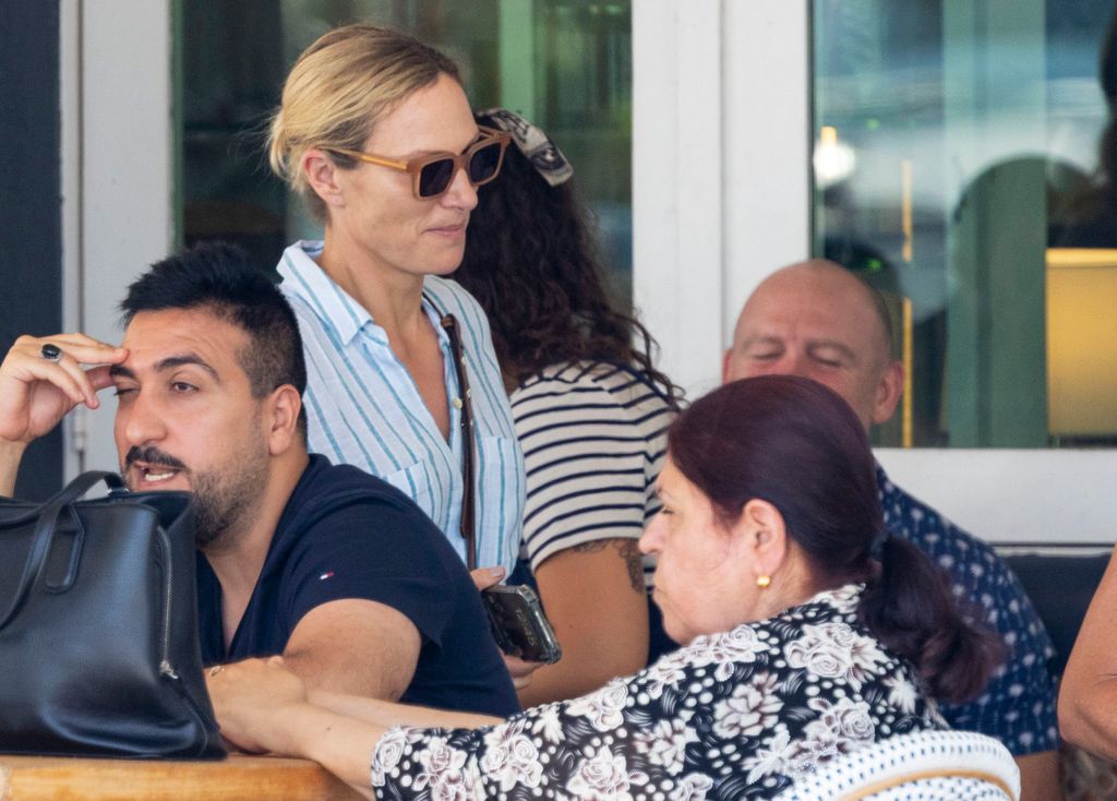 Zara and Mike enjoyed a lunch together at a nearby café before Zara shopped