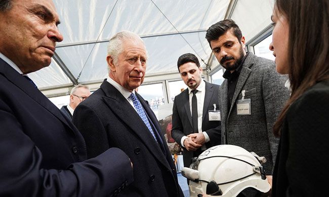 King Charles visits pop up Syrias House
