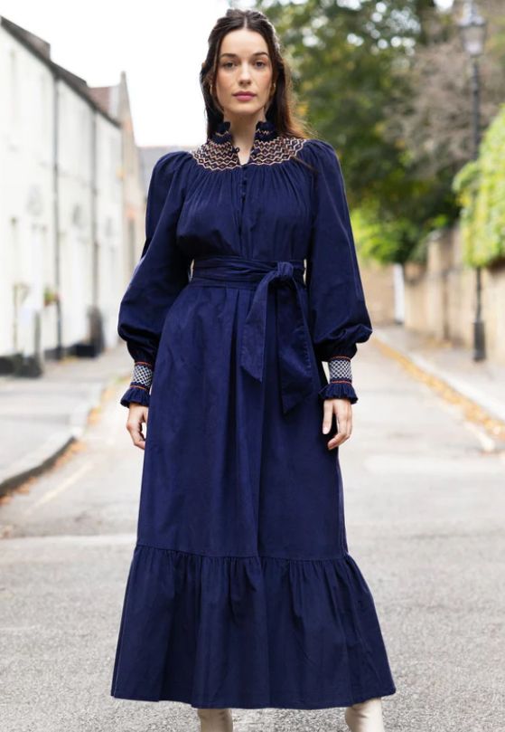 Smock navy dress