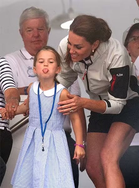 Princess Charlotte poking her tongue out Michael Middleton