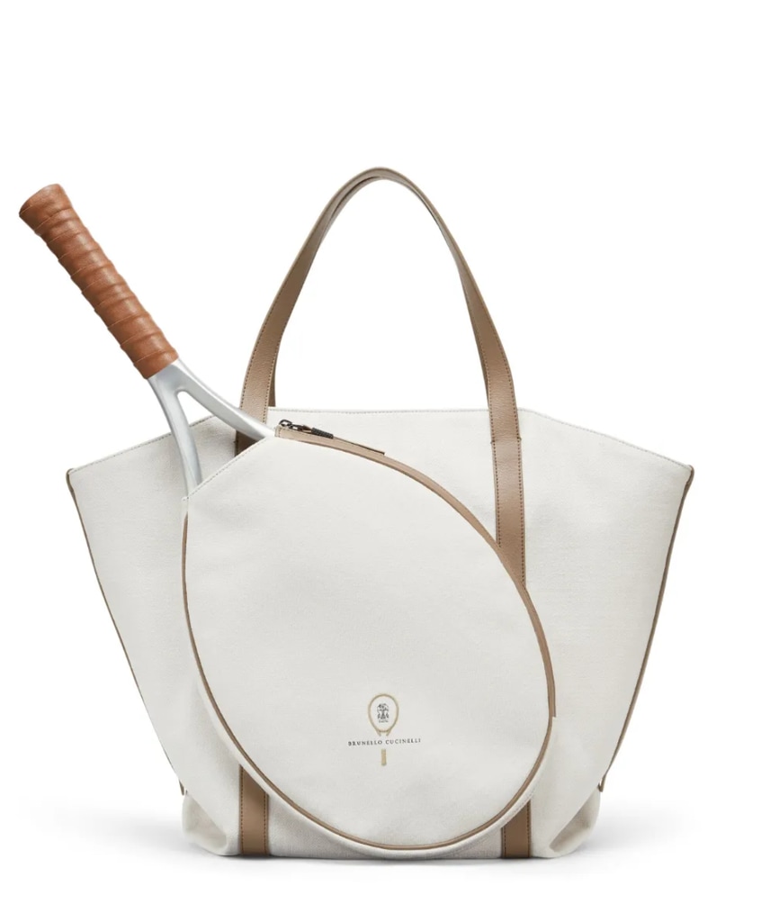 Canvas tennis tote