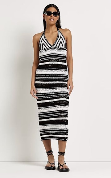 river island striped crochet dress 