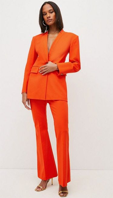 karen millen orange suit