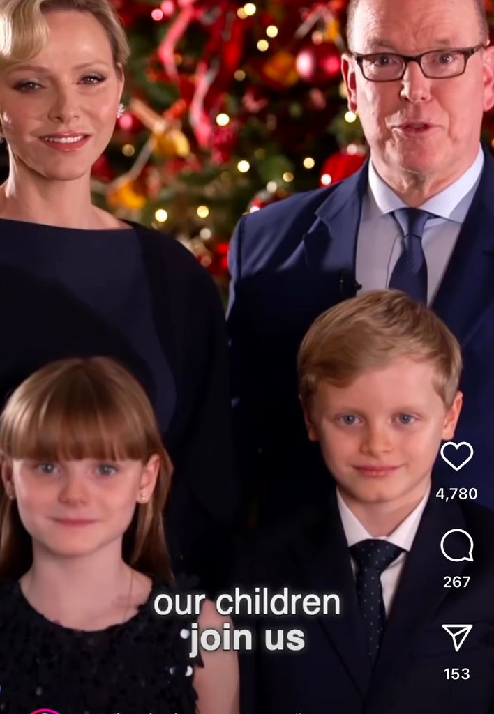 Princess Gabriella and Prince Jacques joined their parents for the New Year's address