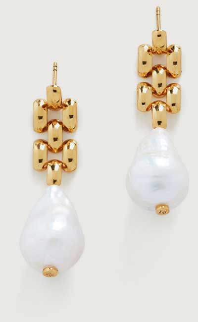 mk pearl earrings