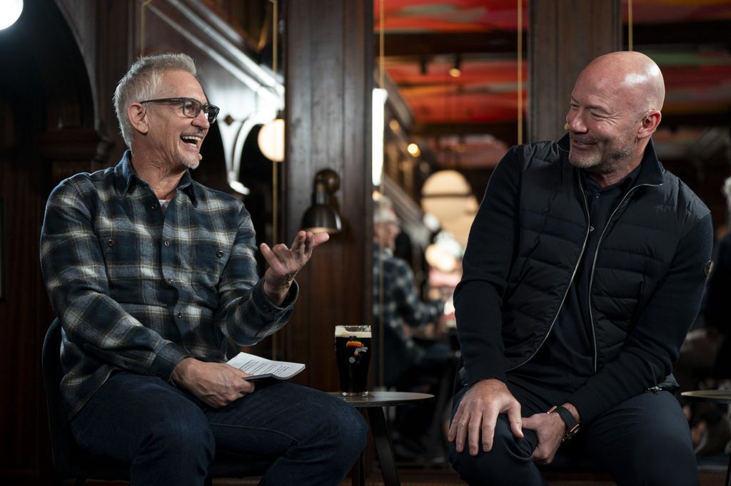 Gary Lineker and Alan Shearer take part in the rest of the football -Live show
