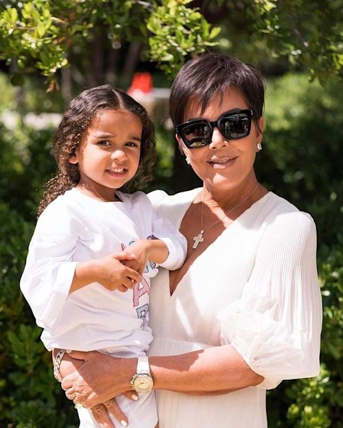 Kris Jenner is a doting grandmother as she takes grandkids Dream and(02)