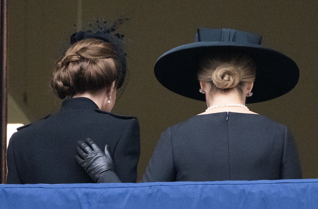 Sophie made the sweet gesture to Kate at the end of the service