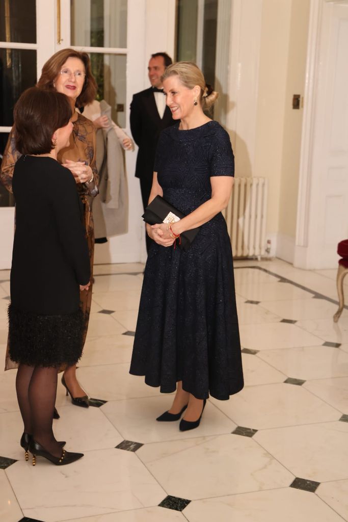 The Duchess of Edinburgh wore a beautiful and bold metallic dress
