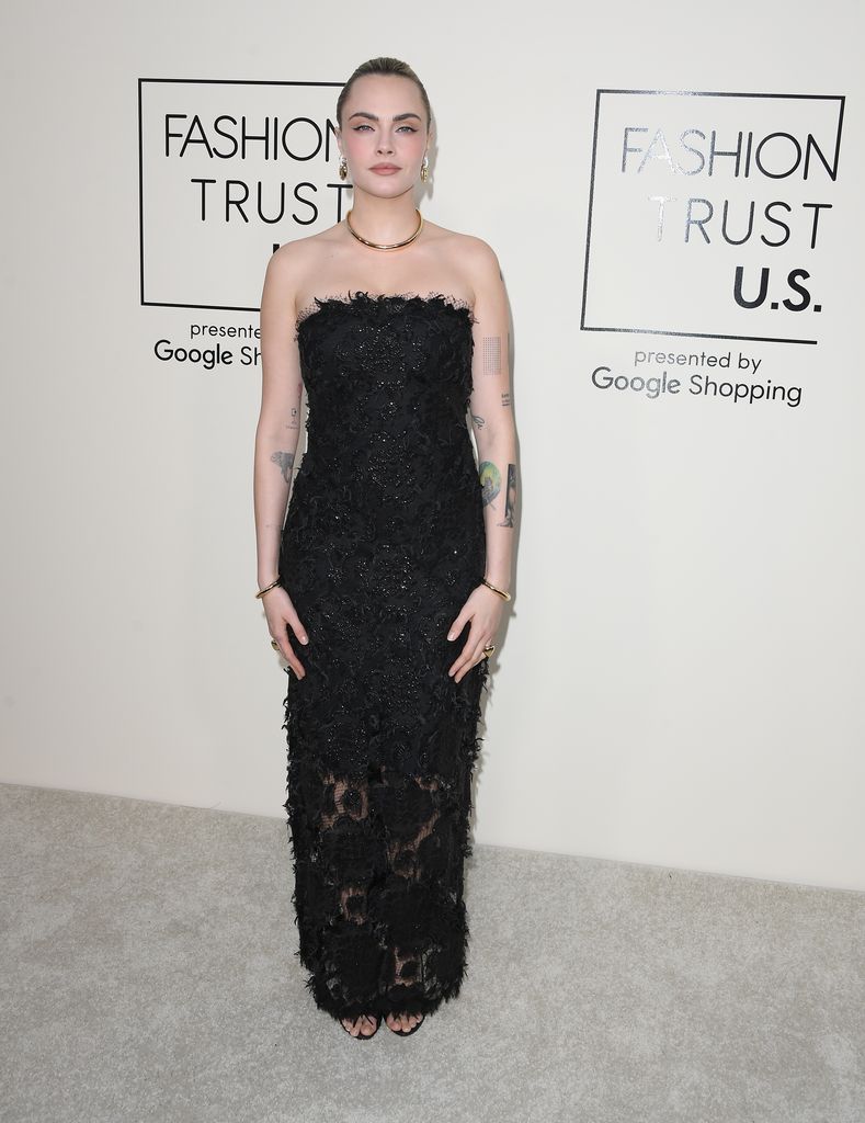 Cara Delevingne arrives at the Fashion Trust U.S. Awards 2025