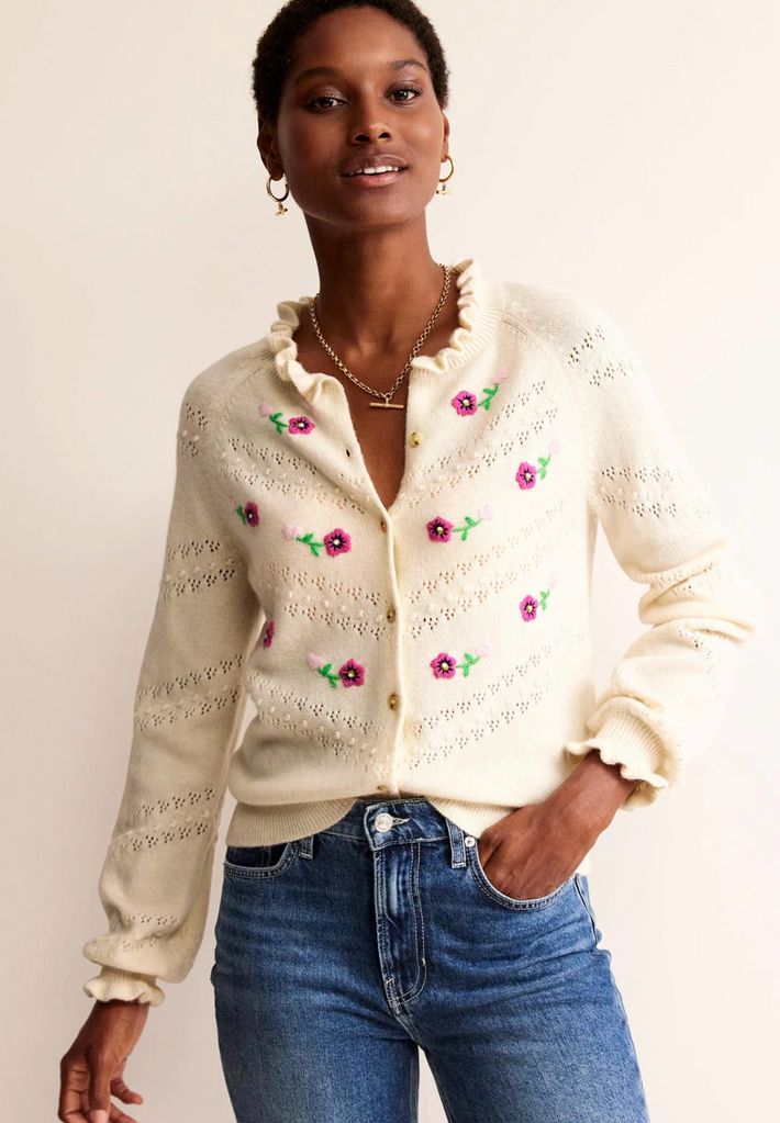 boden embroidered cardigan