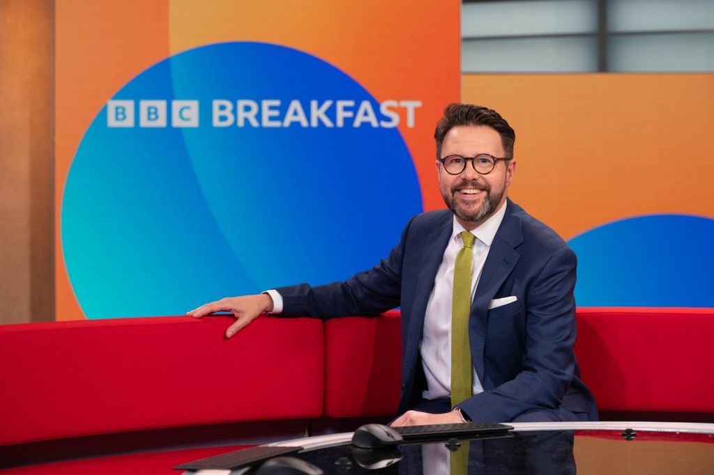 Jon Kay on BBC Breakfast sofa
