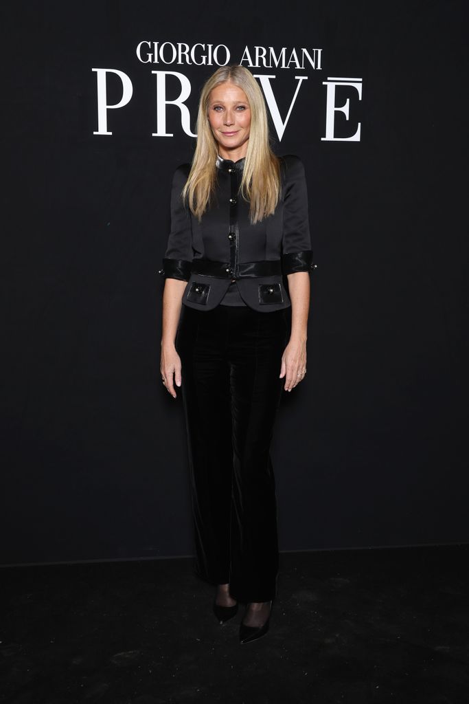 PARIS, FRANCE - JANUARY 23: (EDITORIAL USE ONLY - For Non-Editorial use please seek approval from Fashion House) Gwyneth Paltrow attends the Giorgio Armani PrivÃ© Haute Couture Spring/Summer 2024 show as part of Paris Fashion Week  on January 23, 2024 in Paris, France. (Photo by Pascal Le Segretain/Getty Images)