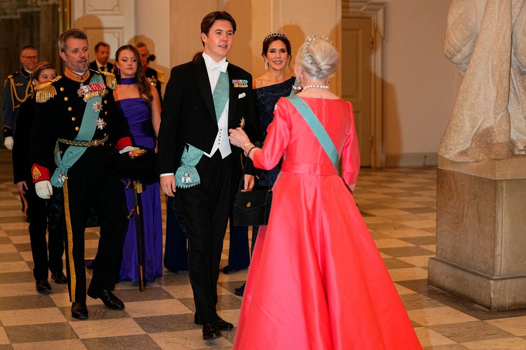 Denmark's Crown Prince Frederik, Princess Isabella, Prince Christian, Crown Princess Mary and Queen Margrethe II of Denmark 