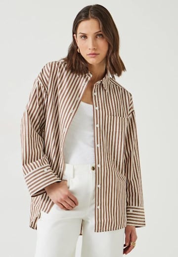 Hush Indy Oversized Striped Shirt