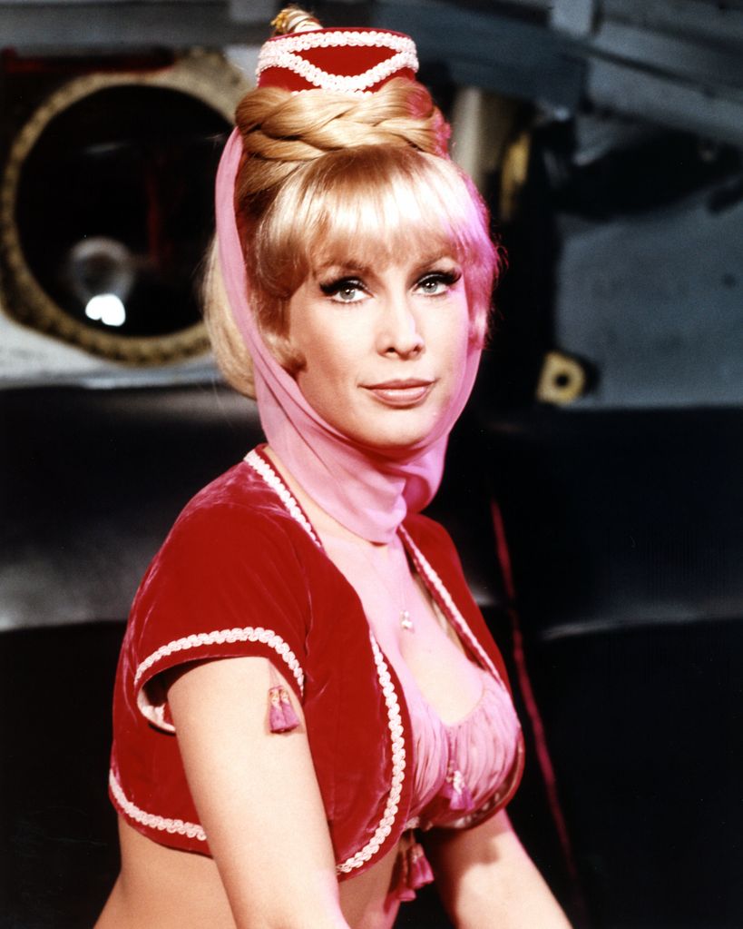 Barbara Eden, US actress, in costume in a publicity portrait for the US television series, 'I Dream of Jeannie', circa 1967