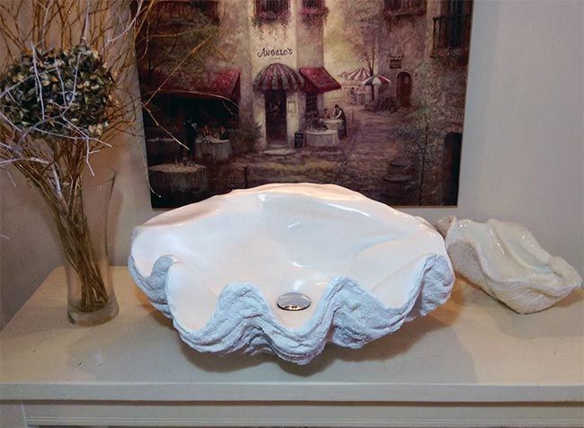 Etsy clam shell sink