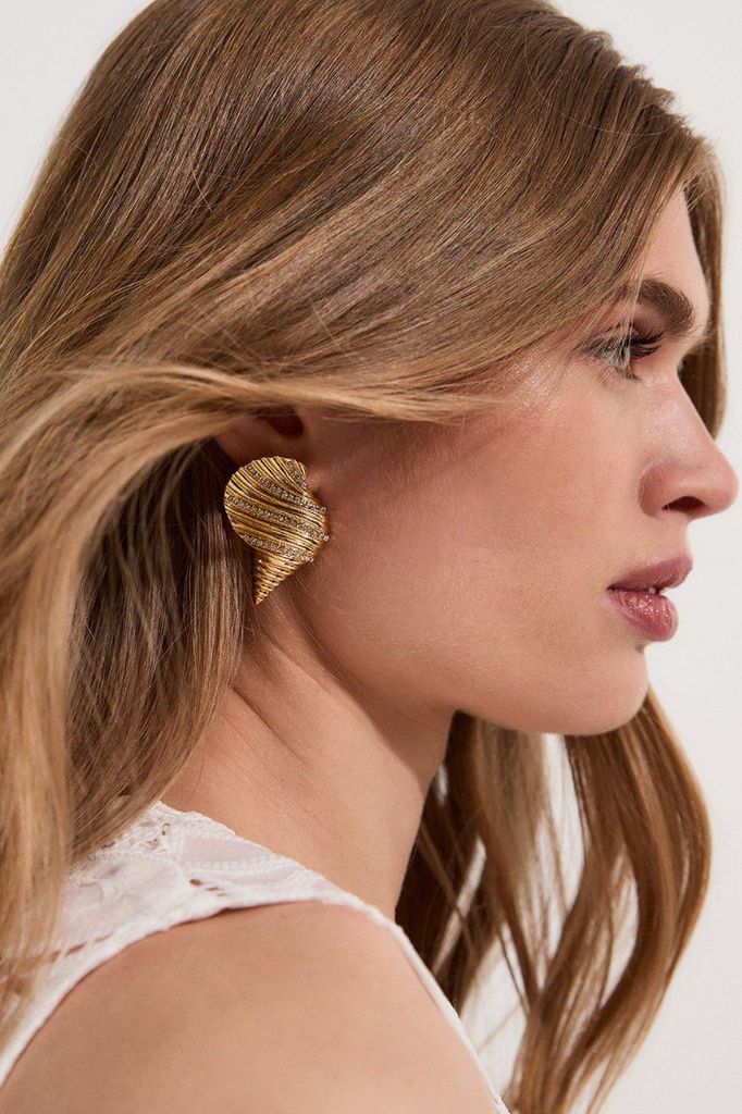 Karen Millen shell earrings