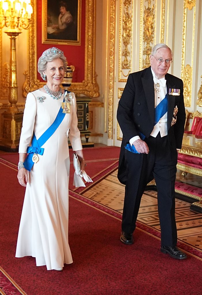 Birgitte, Duchess of Gloucester and Prince Richard, Duke of Gloucester arrive for the State Banquet 