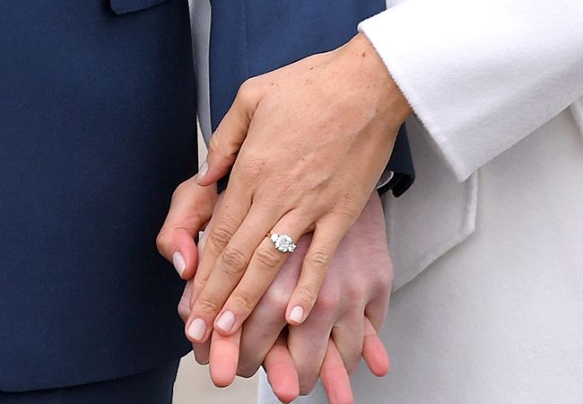 meghan markle engagement ring close up