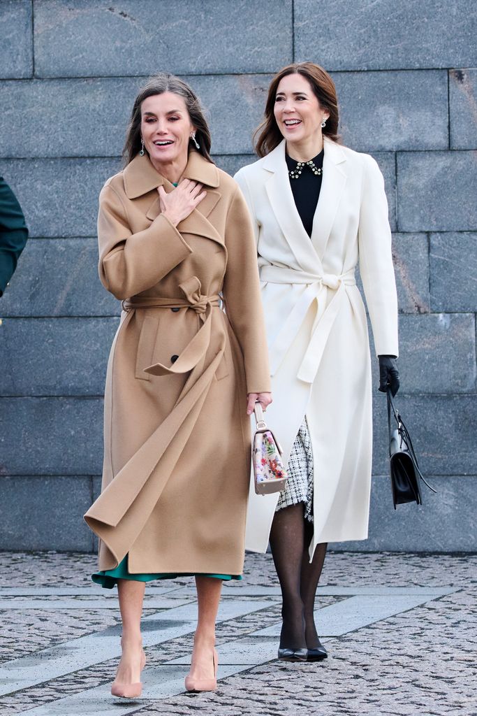 Queen Letizia and Queen Mary in fabulous coats