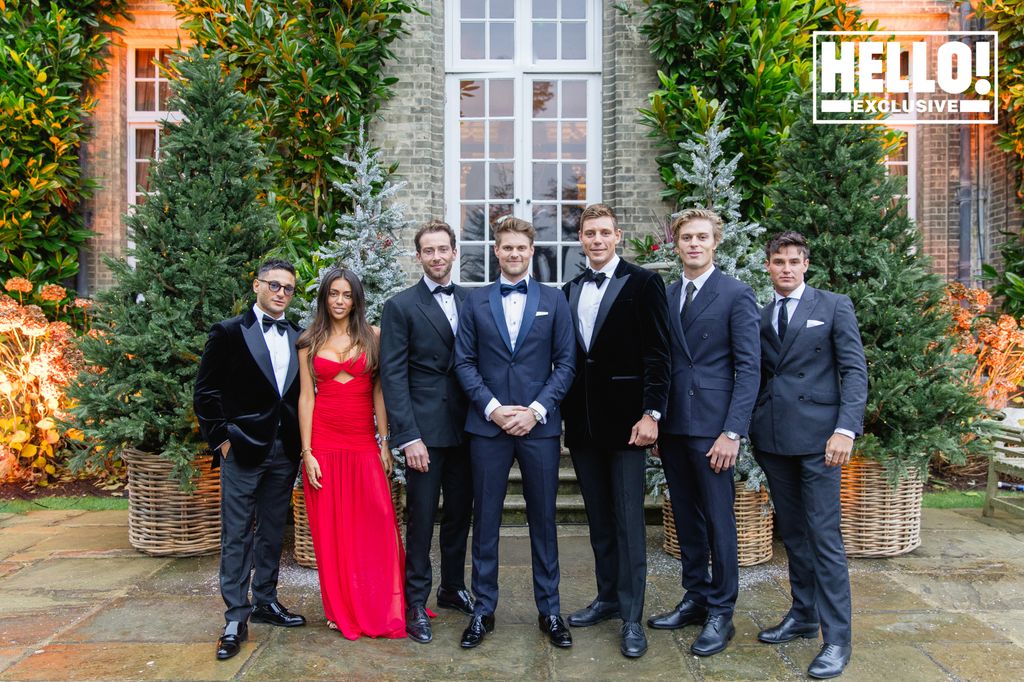 James Taylor with his groomsmen at Hedsor House Wedding