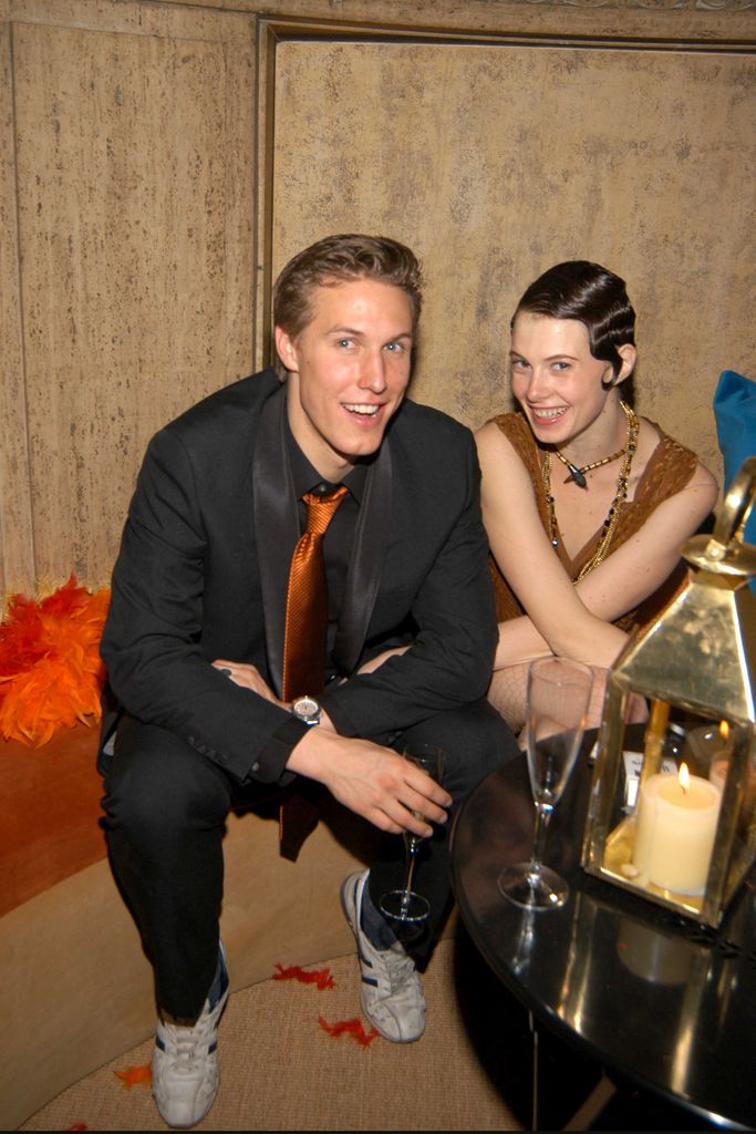 Willem Marx and Elettra Weidemann attend FENDI 80th ANNIVERSARY All Hallow's Eve Party hosted by KARL LAGERFELD at 25 Broadway on October 29, 2005 in New York City
