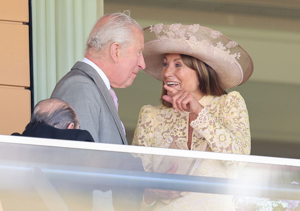 King Charles jokes with Carole Middleton 