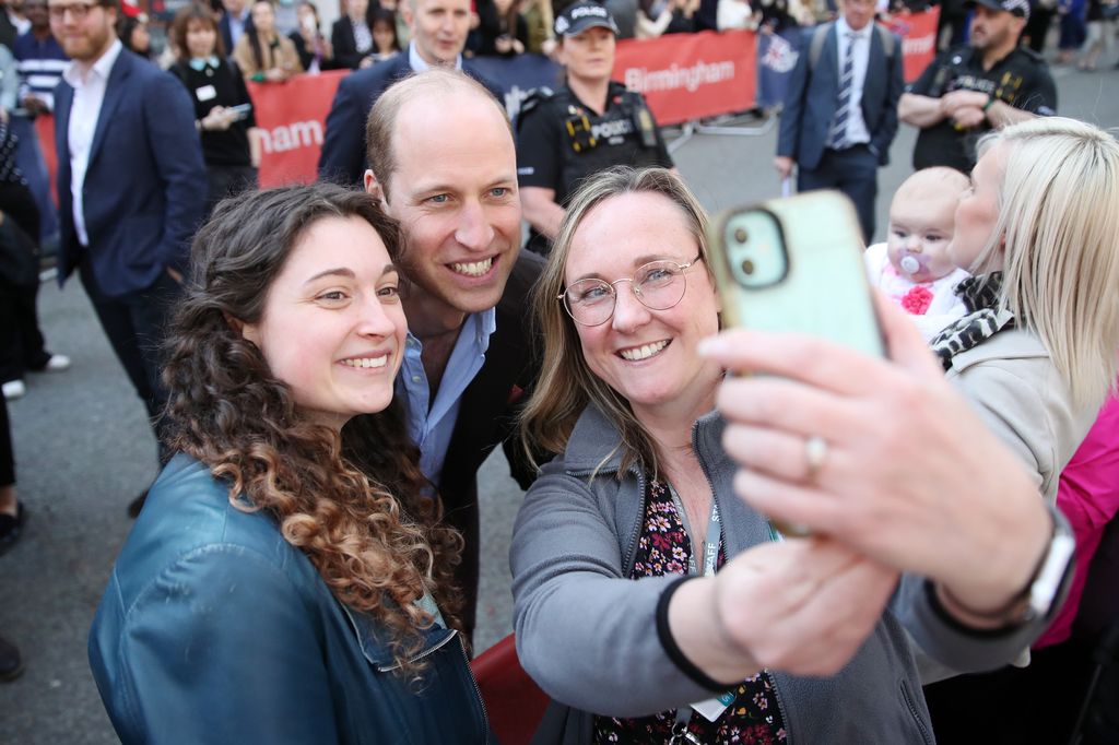 Prince William taking a selfie 