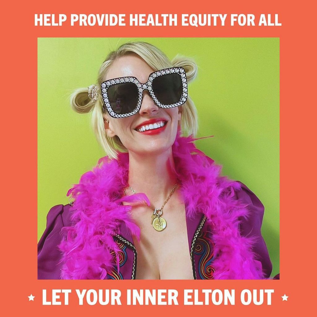 January Jones supporting the Inner Elton campaign