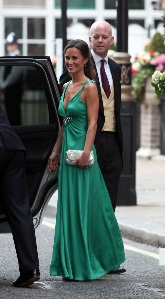 Pippa Middleton wearing her green Temperley dress