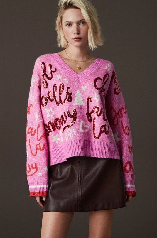 next pink christmas jumper 