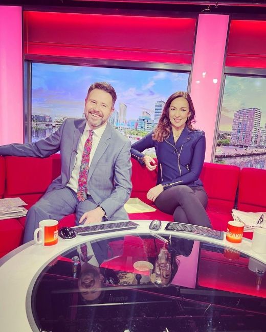 Jon Kay and Sally Nugent on BBC Breakfast sofa