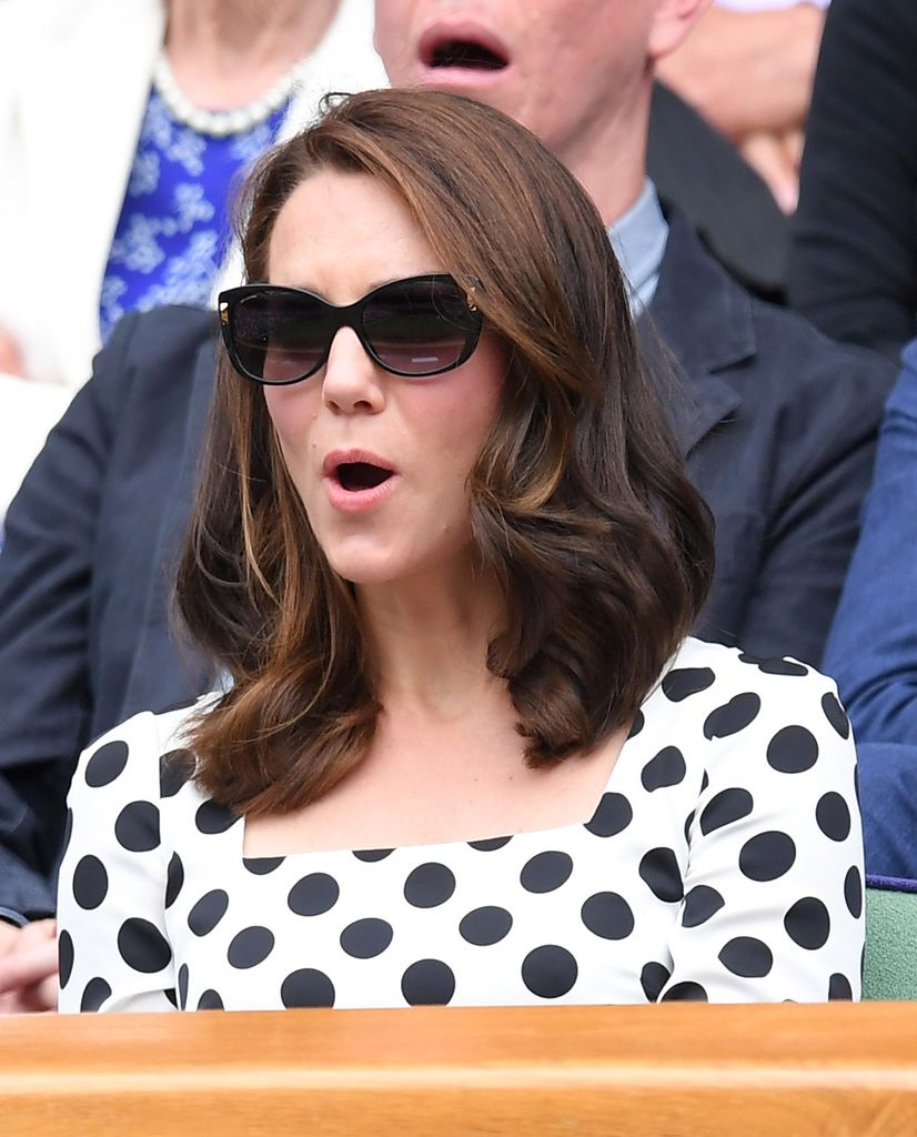 Kate Middleton gasps at Wimbledon 2017