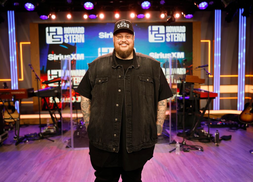 NEW YORK, NEW YORK - JUNE 12: Jelly Roll visits SiriusXM Studios on June 12, 2024 in New York City. (Photo by Jason Kempin/Getty Images for SiriusXM)