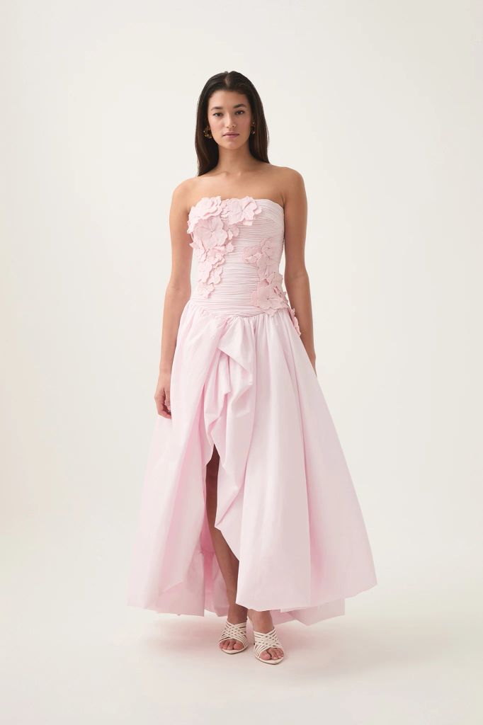 aje pink floral gown