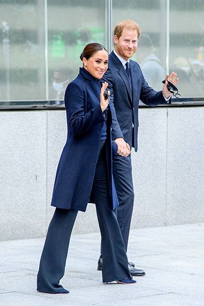 Prince Harry and Meghan Markle walking in New York