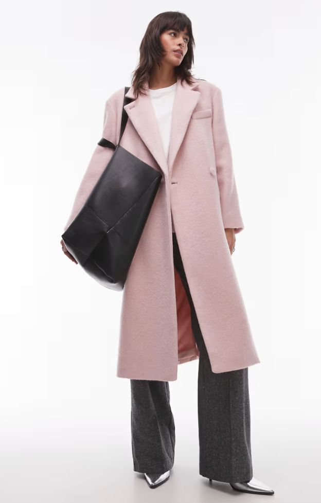 pink asos coat