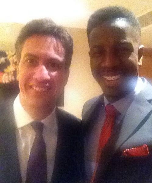 Labour party leader Ed Miliband and Jermain