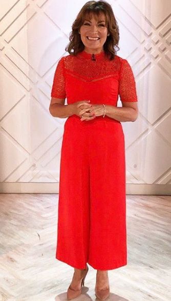Lorraine Kelly, 58, stuns in a spicy red high-street jumpsuit – and it ...