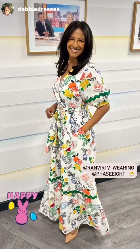 Ranvir Singh wearing Phase Eight on Good Morning Britain