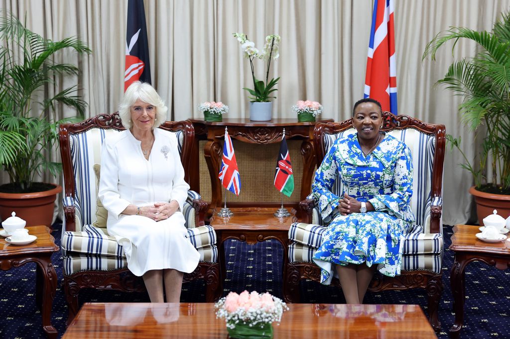 The First Lady showed Camilla a gallery of images and told her about the work of Mama Doing Good, the socio-economic development organisation she founded in 1997 to help women, youth and vulnerable people in Kenya