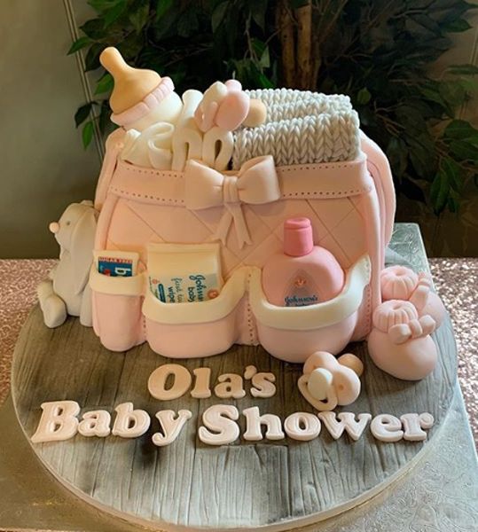 ola jordan baby shower cake